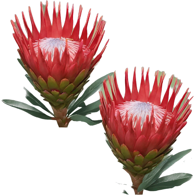 Beautiful red protea emoji