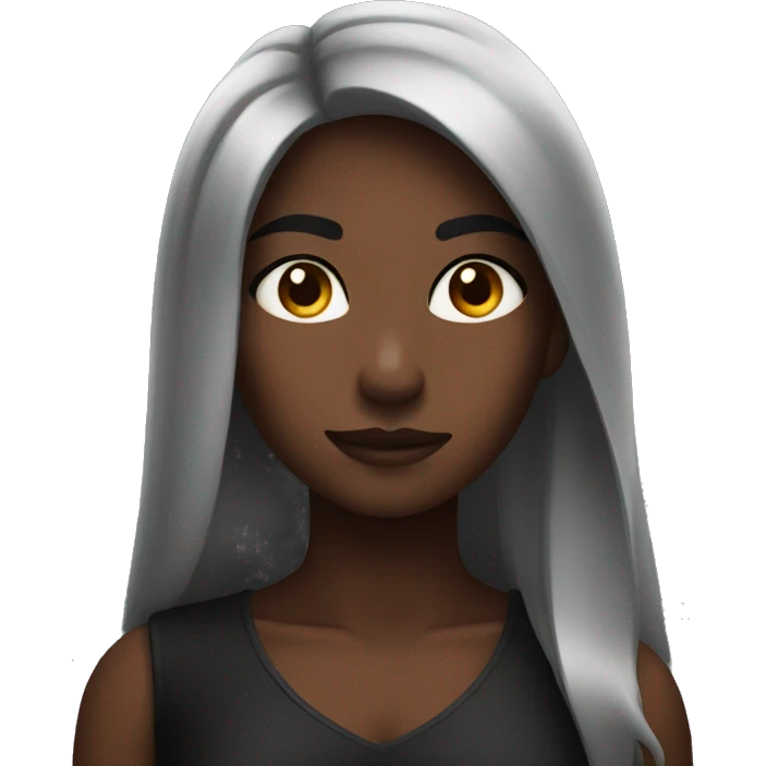 dark beauty with confidence emoji