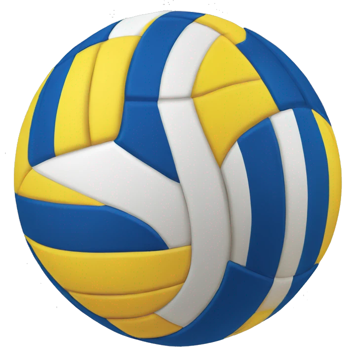 Volleyball ball yellow and blue emoji