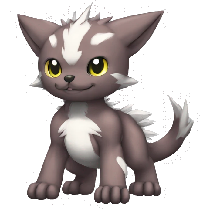 cute kawaii cool edgy Digimon-Fakemon-animal full body emoji