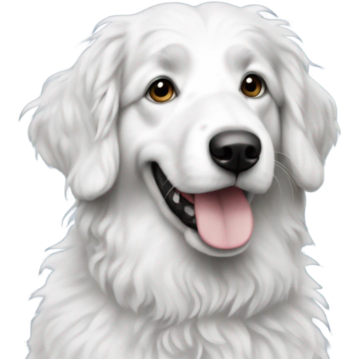 black and white aussie doodle emoji