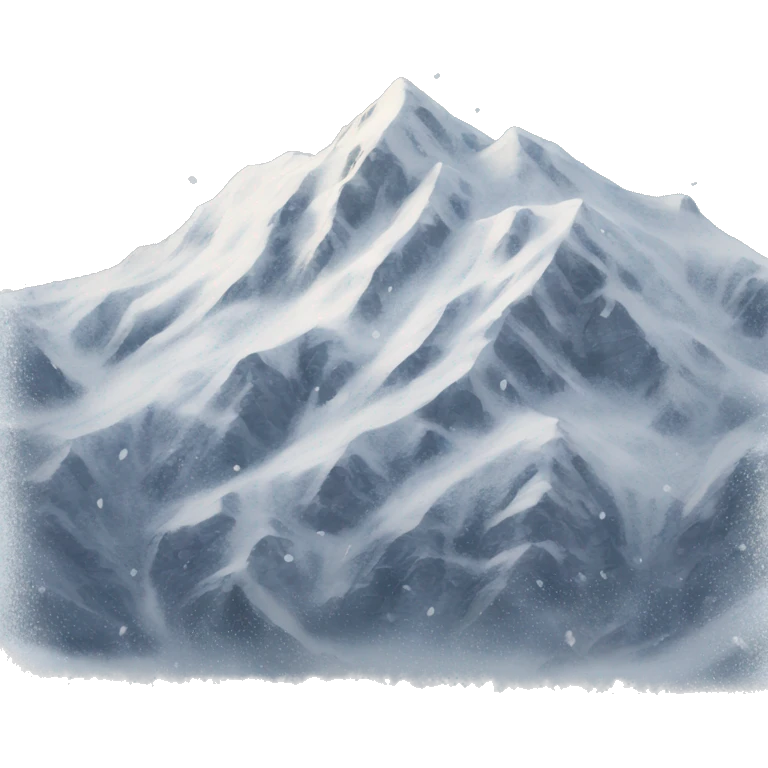 Snowfall on mountain emoji
