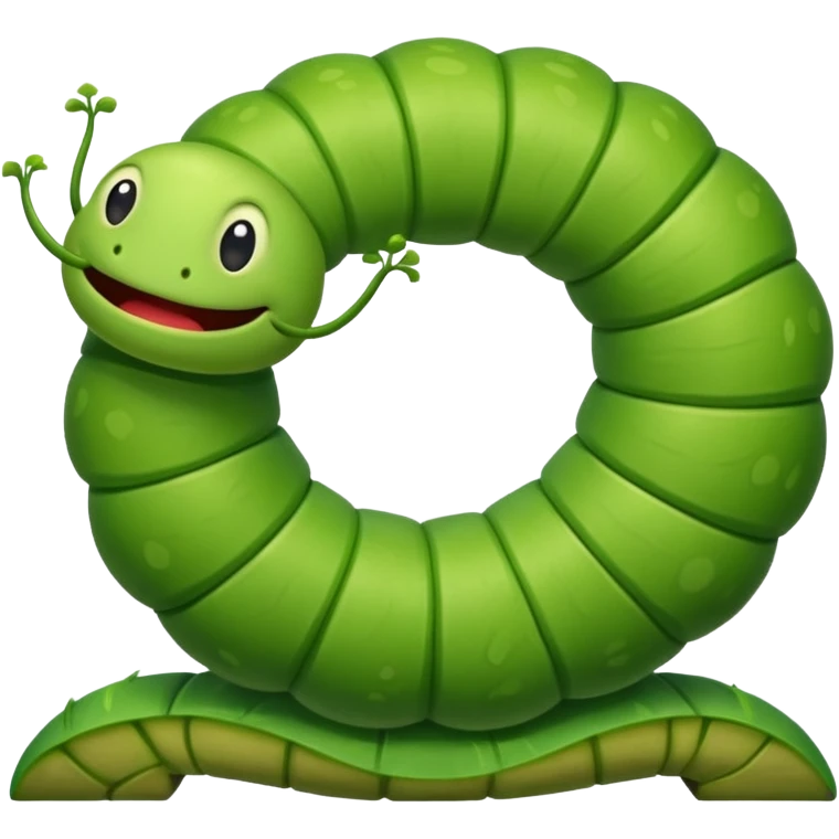 Inchworm with arch emoji
