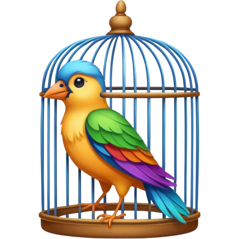  bird in cage emoji