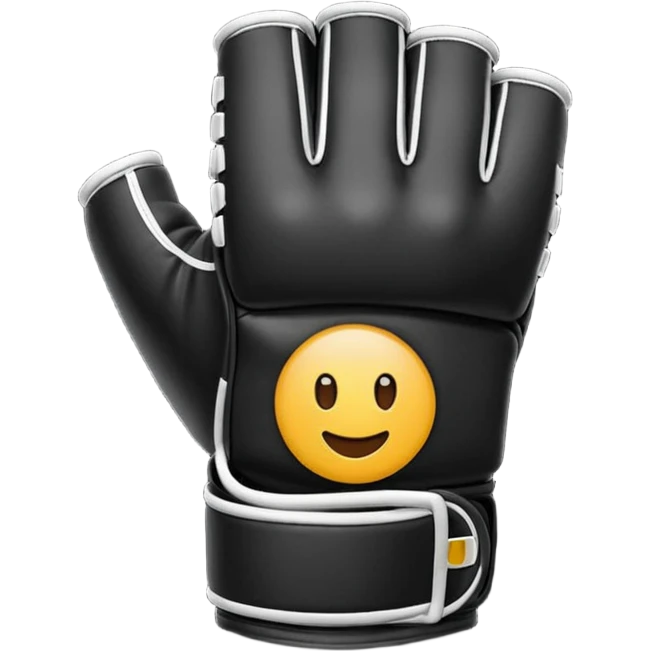 black MMA glove simple emoji style emoji