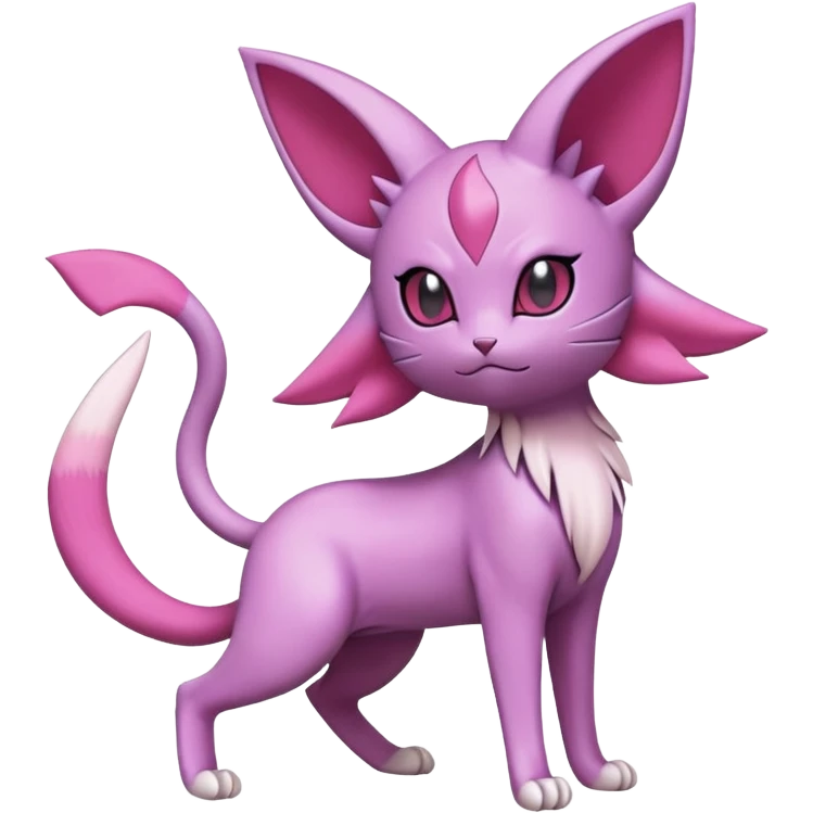 Espeon-Skitty-Pokémon-Fakémon-hybrid-creature (full body) emoji
