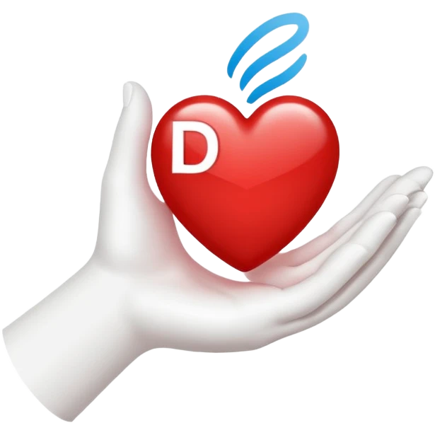 I want hand heart inside it d to be there emoji