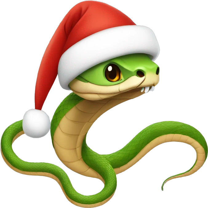 snake with santa hat emoji