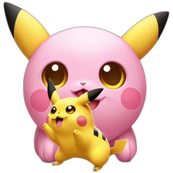 pikachu with jigglypuff emoji