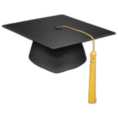 White Graduation cap emoji