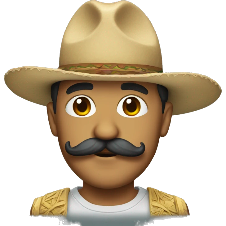 Mexican with a mustache named Raphael  emoji