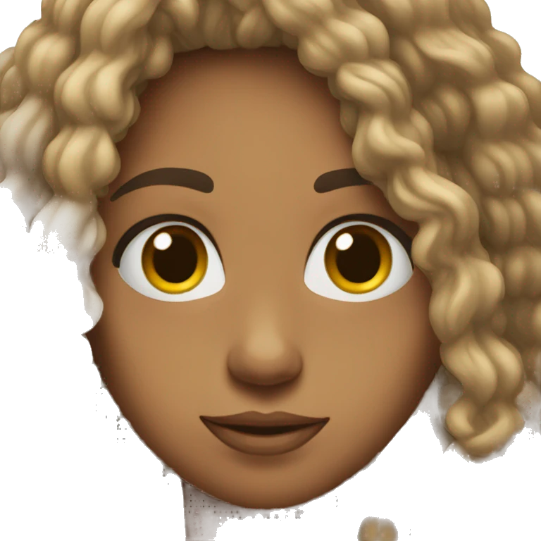 Joven mulato con rizos emoji