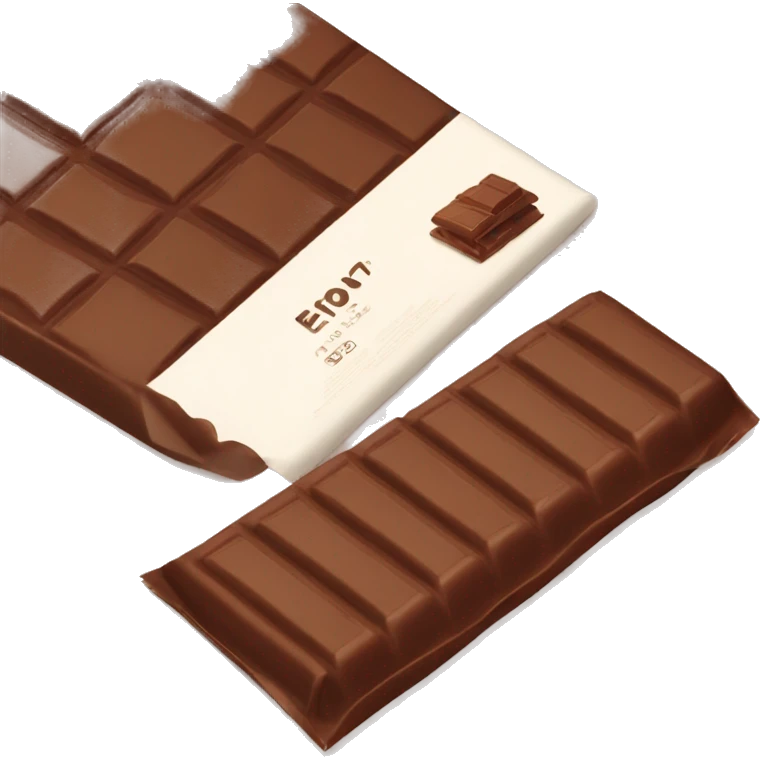 chocolate bar in its packaging emoji