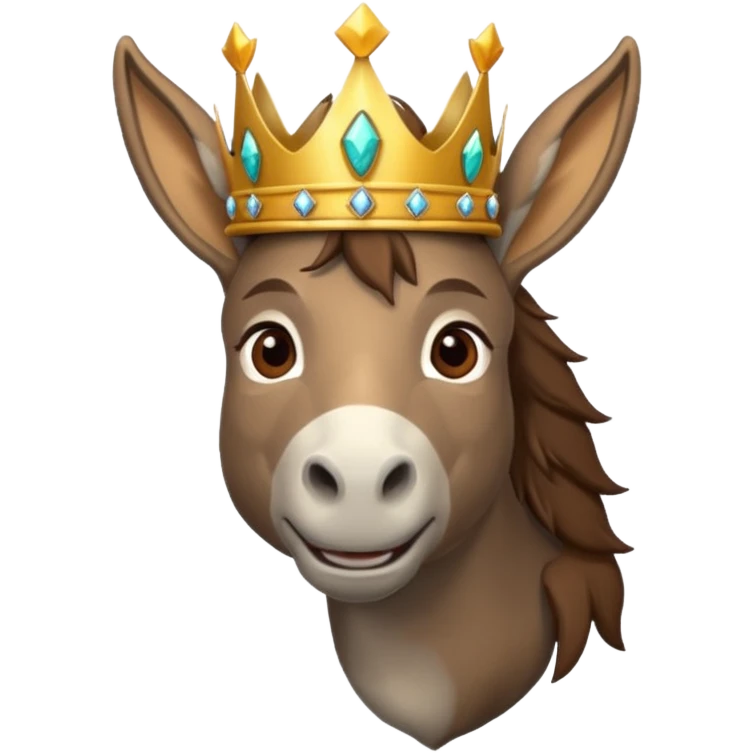donkey with crown  emoji