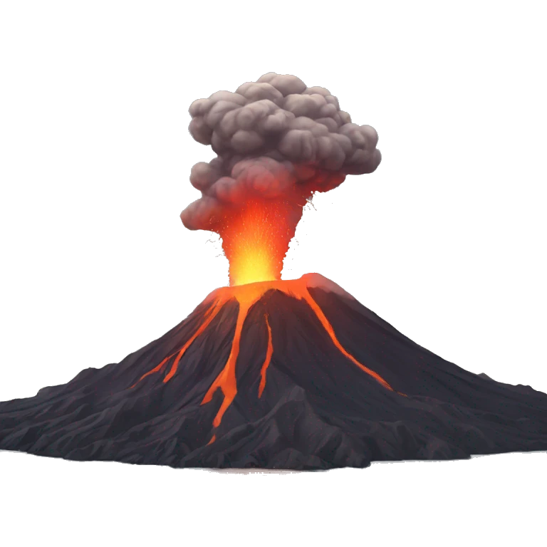 Volcano Erupt emoji
