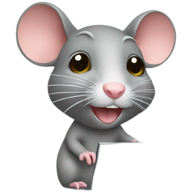 rat with computer emoji