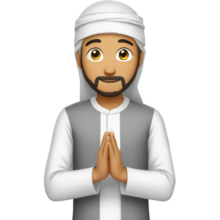 ein muslim who is praying and is in sajda making dua emoji