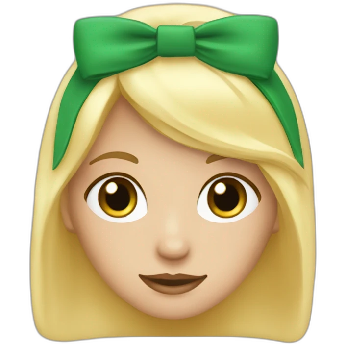 Meisje met groene ogen blond haar en een hoedie aan emoji