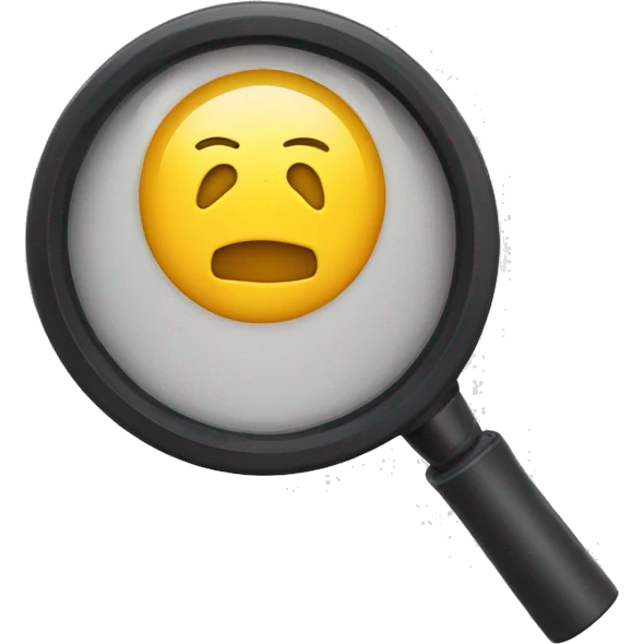 empreinte de fhat sous une loupe emoji
