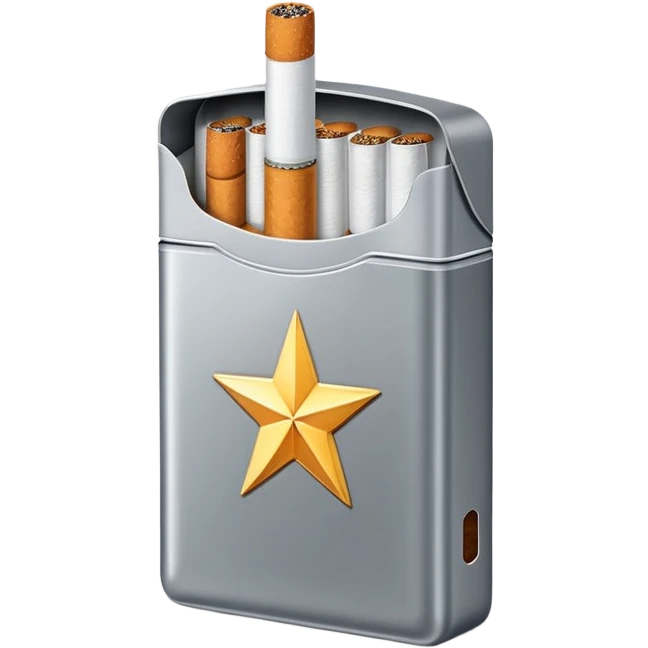 7 stars grey shining cigaret pack emoji