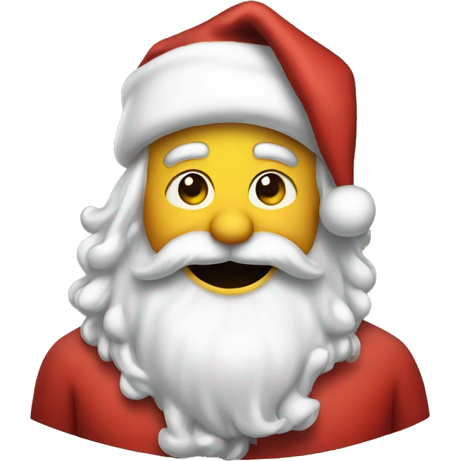 Santa smiley face emoji