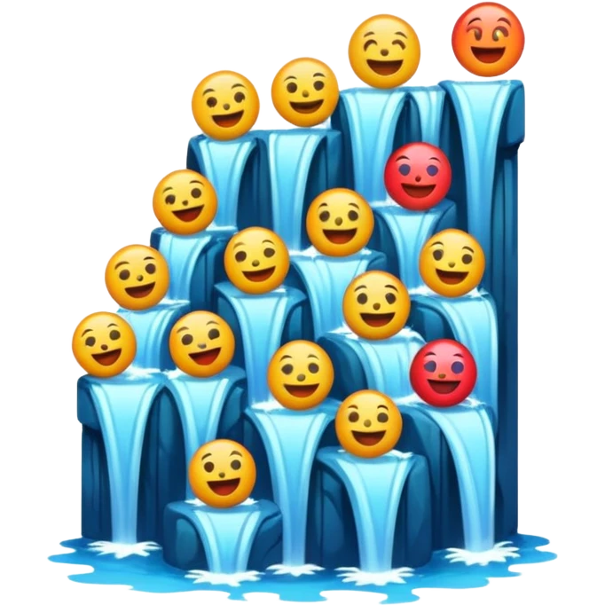 Emoji waterfall emoji