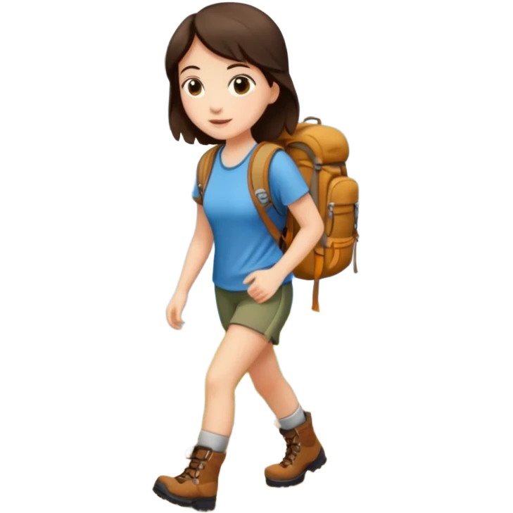 Brunette walking in scenic route emoji