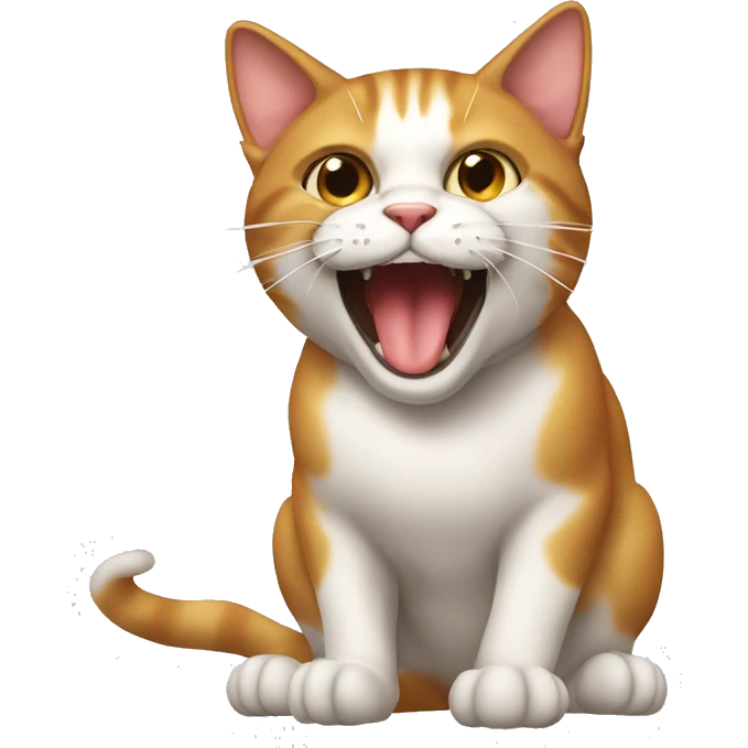 Gato enojado sacando la lengua emoji