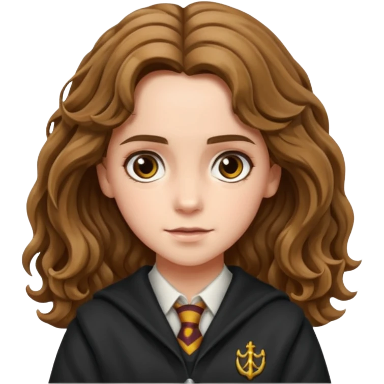 Hermione Granger with wavy hair  emoji