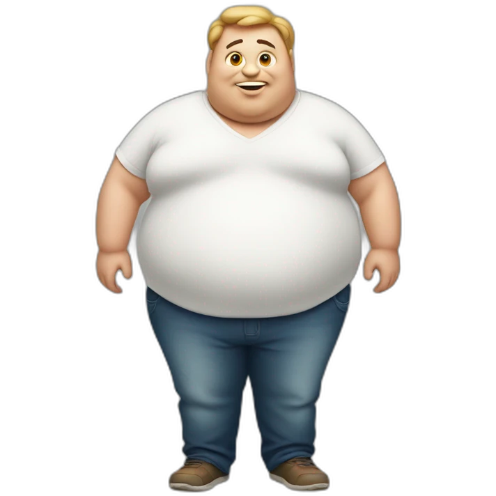 obese man with big belly emoji