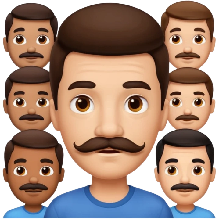 mustache Young boy,Big mustache, different faces.


negative: Dont use same face. emoji