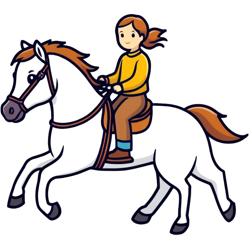 Paard met meisje emoji