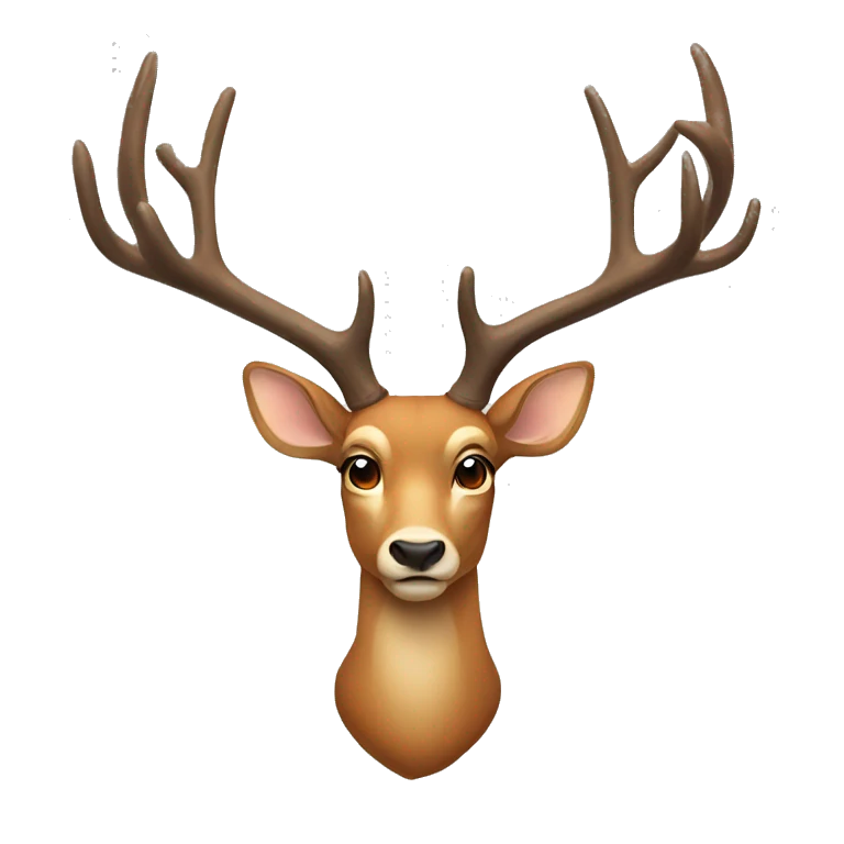 Deer with big antlers emoji