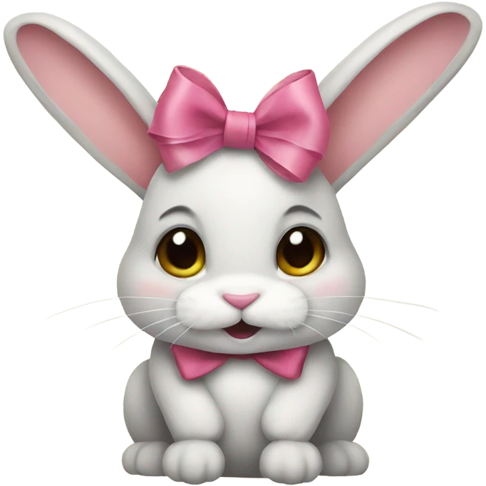 Bunny with a bow emoji