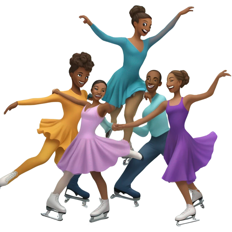 Ice skating aesthetic emoji