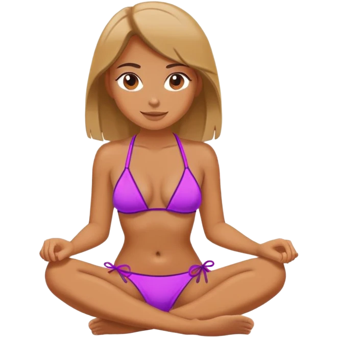 Bikini girl sitting down emoji