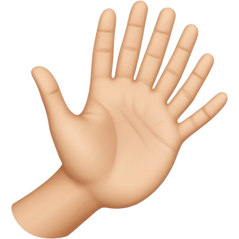 Makes the hand lower and facing upwards  emoji