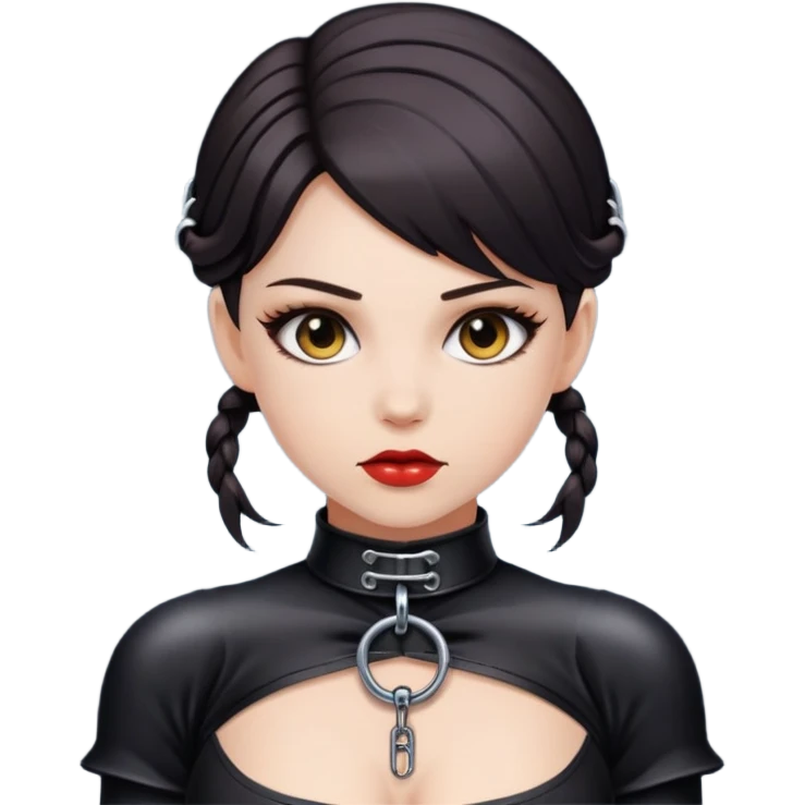 Girl in BDSM costume emoji