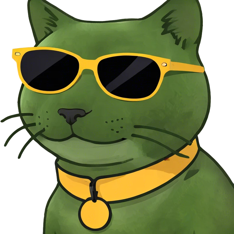 Cat with sunglasses emoji
