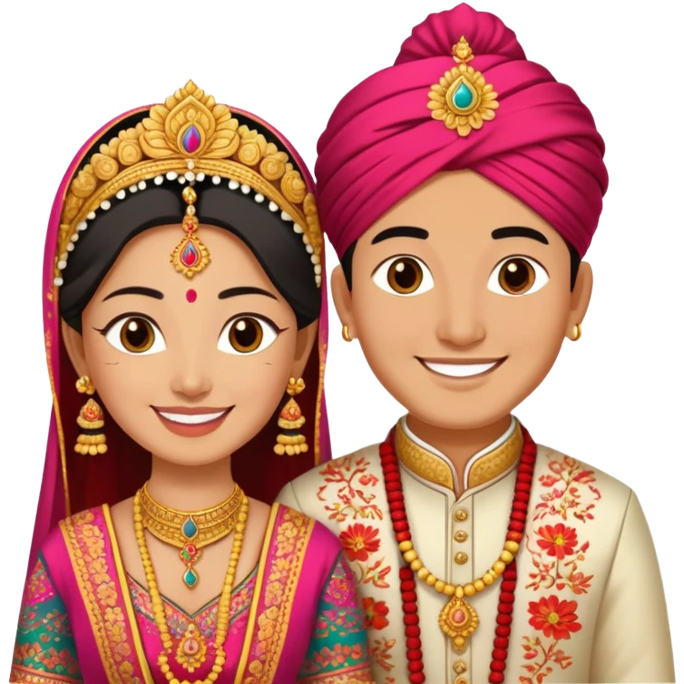 nepali bride and groom emoji