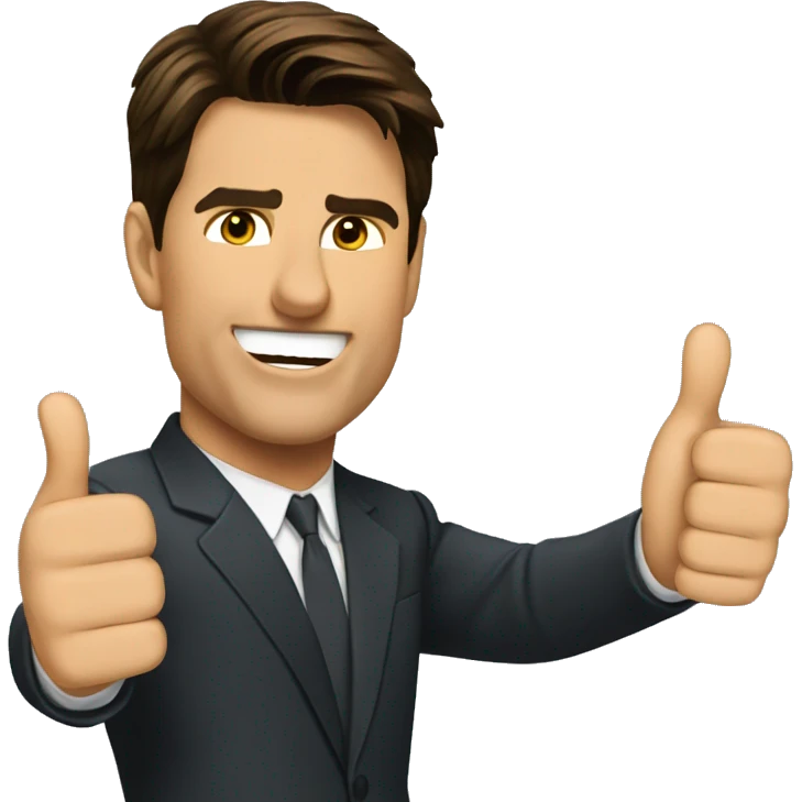 Tom cruise two thumbs up emoji