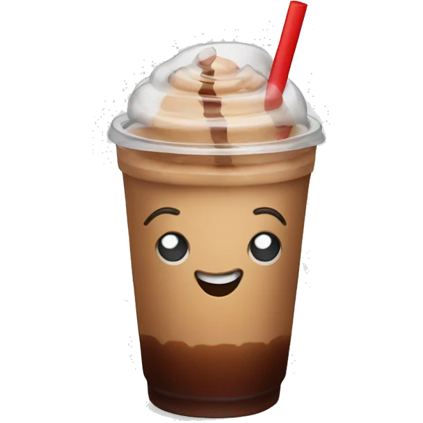 Red christmas themed iced-coffee emoji