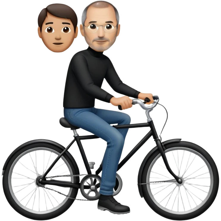 Steve jobs on cyclist emoji