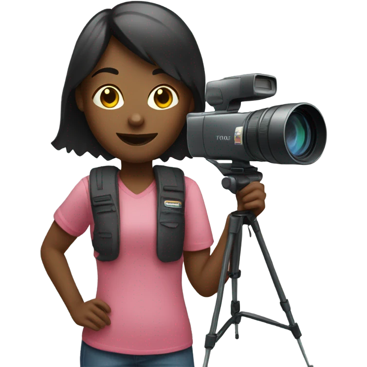 girl with video camera emoji