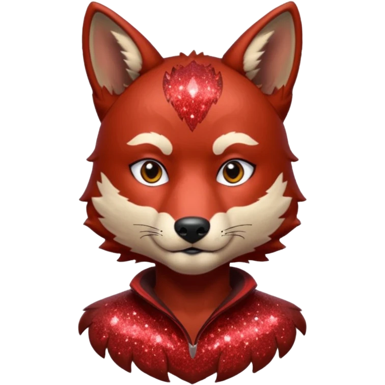 glitter red wolf boy apex predator emoji