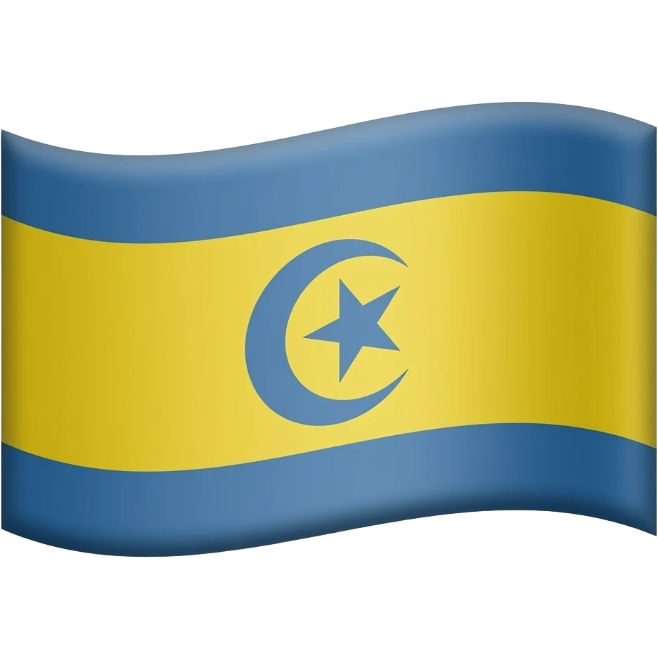 Make the flag sousse yellow and blue emoji