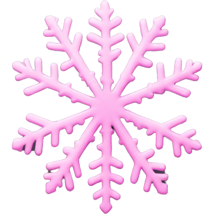 Pink snowflake emoji
