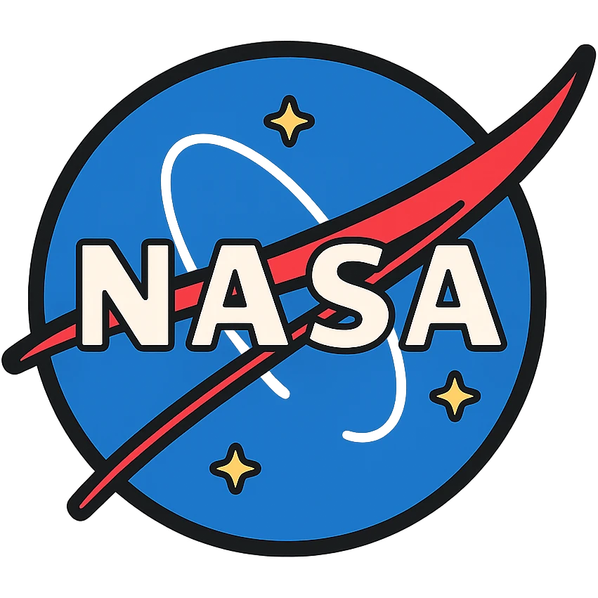 NASA logo, modern flat style emoji