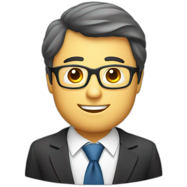 businessmen with rise chart emoji