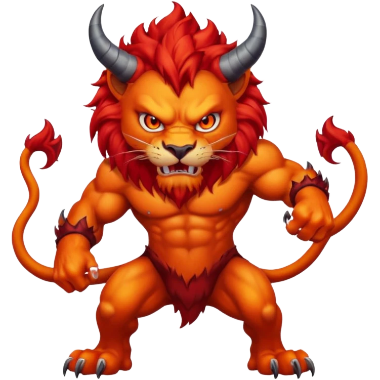 devil lion emoji